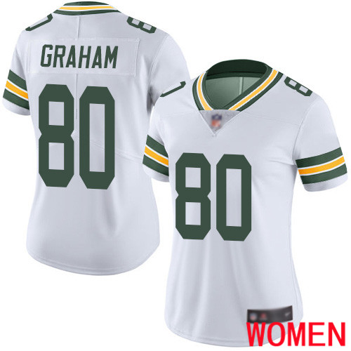 Green Bay Packers Limited White Women #80 Graham Jimmy Road Jersey Nike NFL Vapor Untouchable